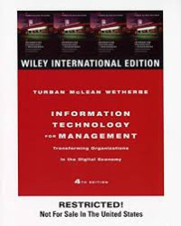 Image of Information Technology for Management