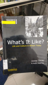 Image of What's It Like? Life and Culture in Britain Today